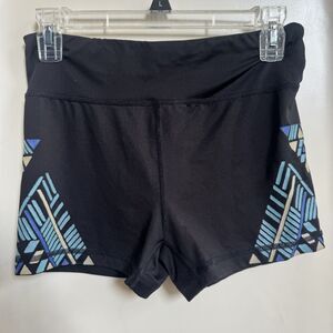 Live Love Dream Spandex Shorts with Geometric Side Pattern Size Medium